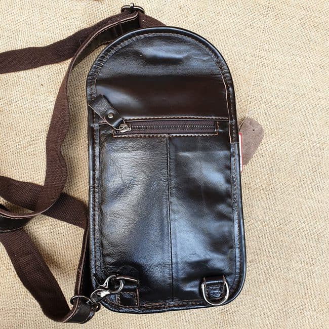 Túi đeo trước bụng da bò thật cho nam TDL24: Kiểu dáng trẻ trung và năng động