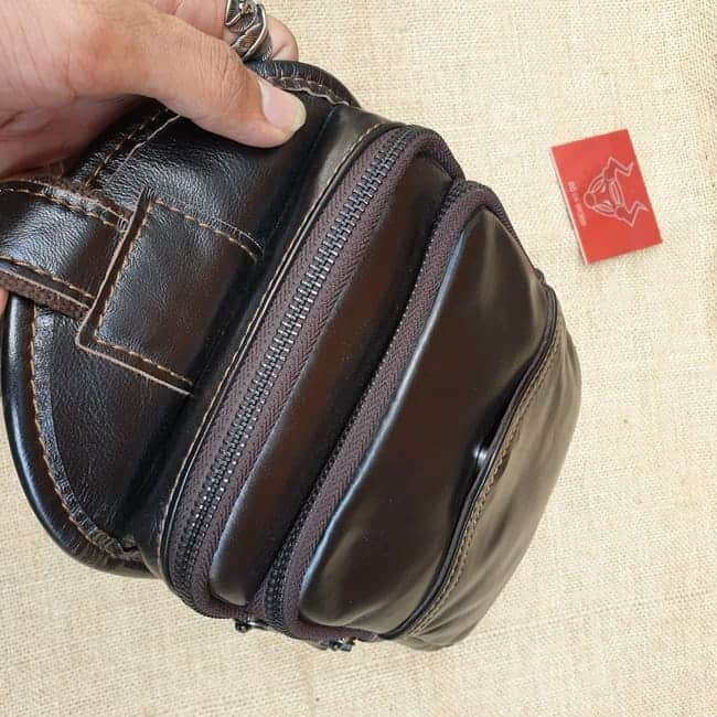 Túi đeo trước bụng da bò thật cho nam TDL24: Thiết kế tiện dụng và đầy tính thực tiễn