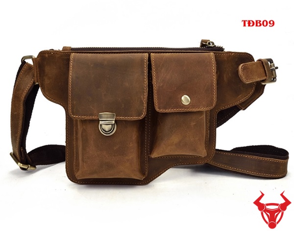 Túi đeo bao tử nam da bò sáp TĐB09 - Thiết kế thời trang, sang trọng, phù hợp với nhiều phong cách ăn mặc.