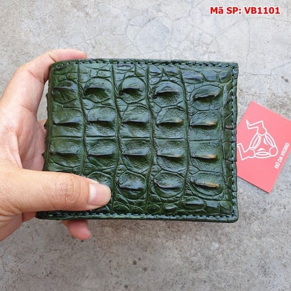 Bóp ví da cá sấu xanh lá VB11A1 - Một sản phẩm đẳng cấp cho quý ông