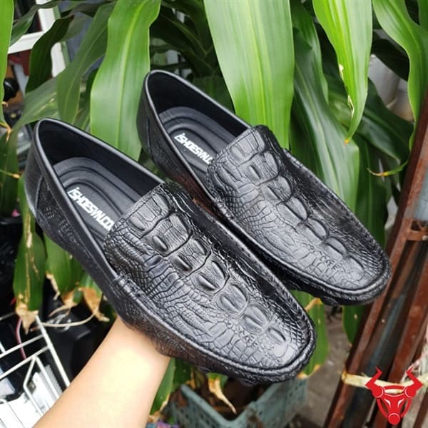 Giày lười nam da bò vân cá sấu GVCS01 - Sự lựa chọn thời trang sang trọng cho quý ông hiện đại
