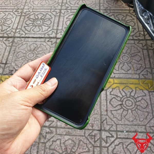 Ốp Lưng Da Cá Sấu Iphone XS Max Xanh Rêu OA1408