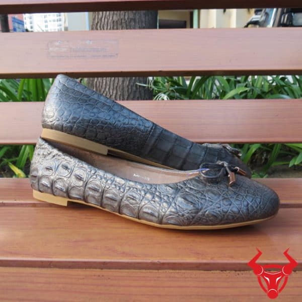Giày Búp Bê Da Cá Sấu Trơn GN1508