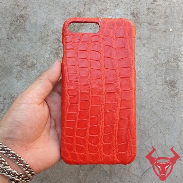 Ốp Lưng Da Cá Sấu Màu Đỏ Iphone 7 Plus OC0108