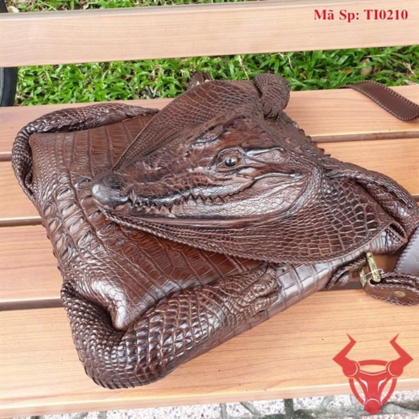 Túi đeo chéo đầu da cá sấu TIA10 - Thiết kế độc đáo, chất liệu đẳng cấp
