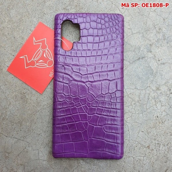Bảo vệ chiếc điện thoại của bạn với Ốp lưng cá sấu Samsung Note 10 Plus trơn tím OE1808-P