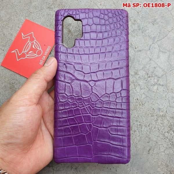 Thêm sự hoàn hảo cho chiếc Samsung Note 10 Plus của bạn với Ốp lưng cá sấu trơn tím OE1808-P