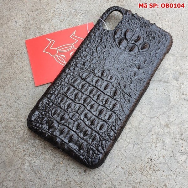 Ốp lưng iPhone X bọc da cá sấu thật đen gù: Phong cách đậm chất cá nhân