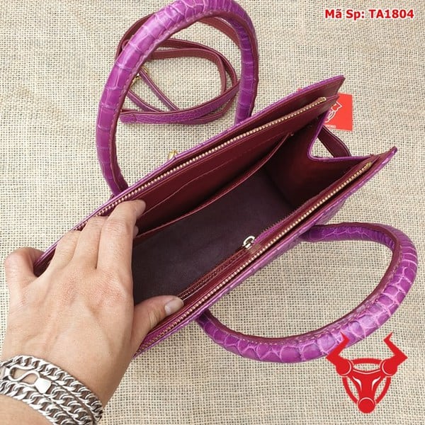 Túi xách nữ đeo chéo da cá sấu gù đỏ tươi - TAA4: Phụ kiện thời trang tạo nét riêng cho phong cách của bạn.