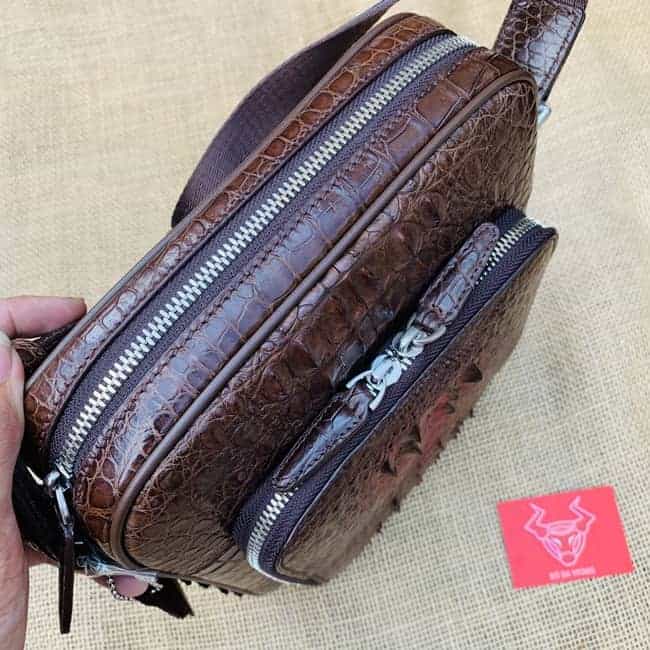 Túi xách đeo chéo nam da cá sấu TJ - Chất liệu da thật đảm bảo độ bền và đẳng cấp