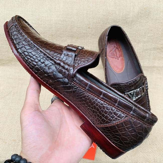 "Giày lười nam da cá sấu da trơn GCA: Chất lượng và phong cách tuyệt vời"