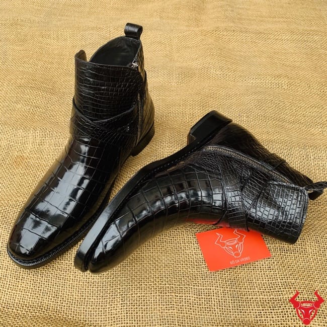Giày Boot Nam Da Cá Sấu Da Bụng GHA8 - Sự hoàn thiện cho phong cách lịch lãm và ấn tượng