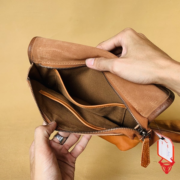 Túi xách đeo chéo da veg - A44: Thiết kế tiện dụng, giúp bạn thoải mái di chuyển