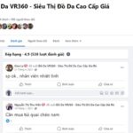 Đánh giá và phản hồi của khách hàng trên facebook