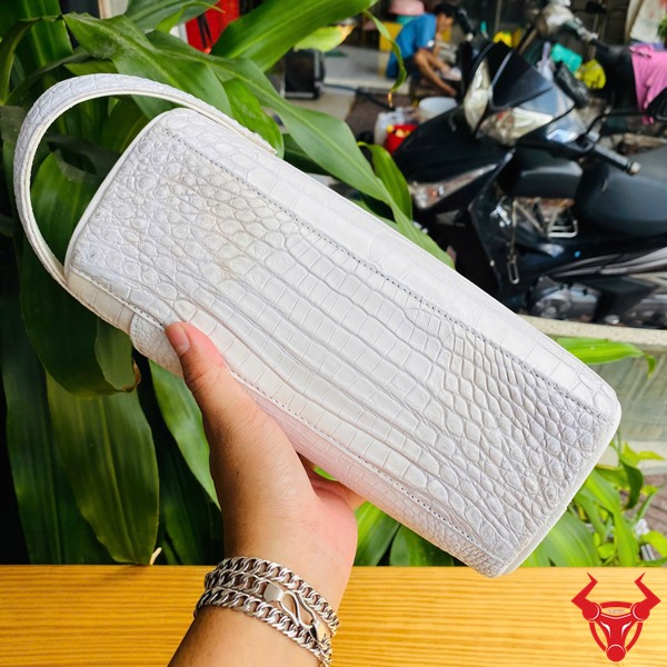 Clutch hộp cá sấu trắng bạch tạng – Phụ kiện thời thượng Túi clutch cá sấu bạch tạng CGA8 sang trọng dành cho quý ông