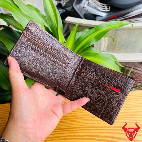 Ví da thời trang cho quý ông – VFA1 màu nâu đất Ví da cá sấu thủ công cao cấp màu nâu