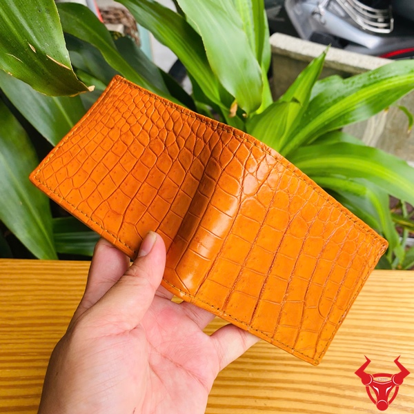 Phụ kiện ví nam da cá sấu VFA8 thời trang cao cấp Ví da nam cá sấu mini thời trang tiện dụng