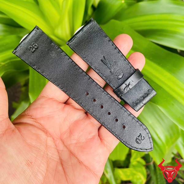 Dây đồng hồ custom 26-20 bằng da cá sấu tự nhiên Dây đồng hồ luxury bằng da cá sấu bụng custom 26-20