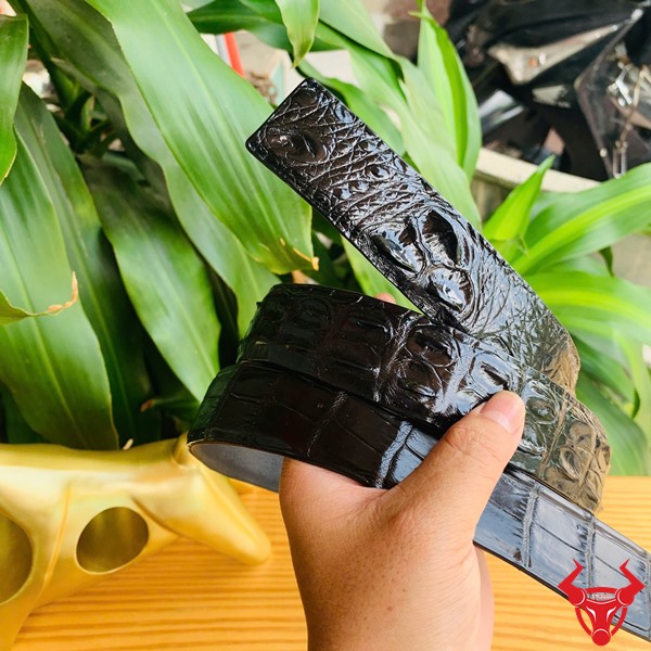 Dây Thắt Lưng Gù Lưng Cá Sấu – Phong Cách Quý Ông Dây thắt lưng da cá sấu nam cao cấp bản rộng 3,5cm.