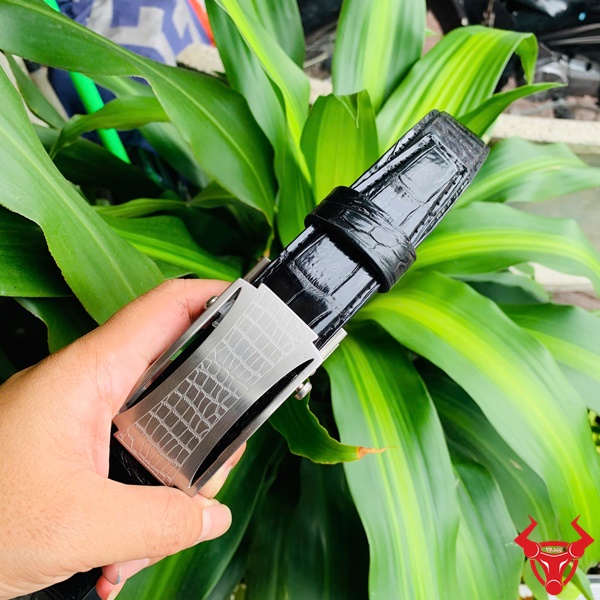 Thắt Lưng Nam Da Cá Sấu Thật Khóa Lăn Inox Cao Cấp Thắt lưng khóa inox cao cấp da cá sấu sang trọng TSK32.