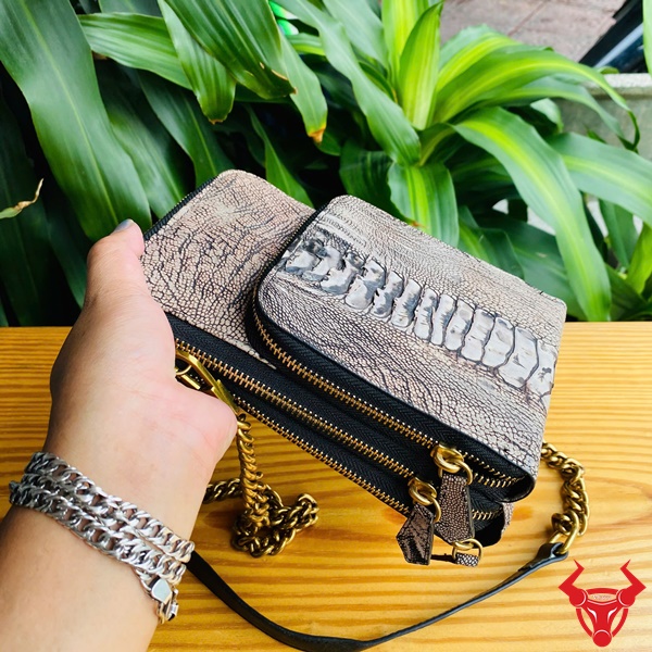 Phụ Kiện Thời Trang Da Đà Điểu Độc Lạ TOD09 Mẫu Túi Đa Năng Cho Cuộc Sống Năng Động