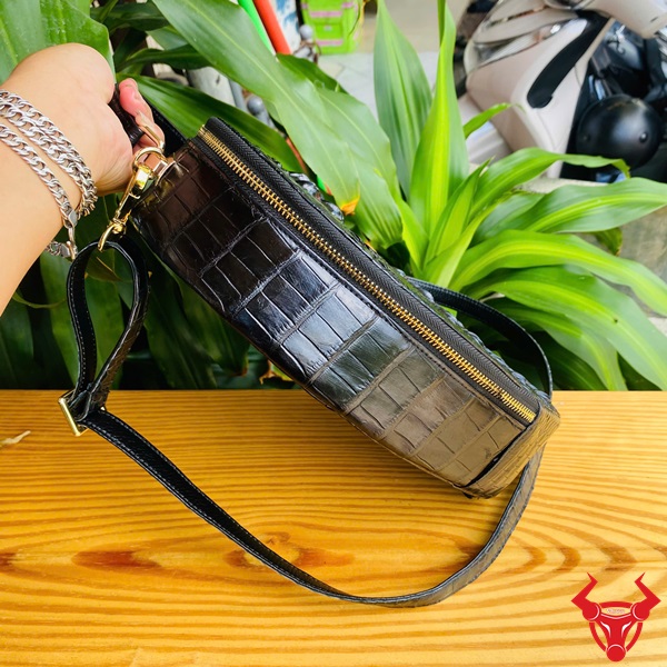 Túi xách cao cấp da cá sấu thật dành cho quý cô sành điệu Túi xách da cá sấu thật HM-22 hình trái tim đậm chất nghệ thuật