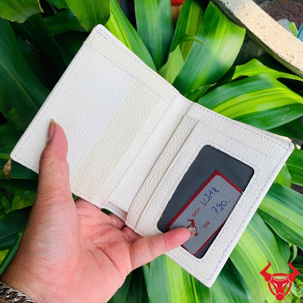 Ví da cá sấu thủ công Patina trắng đen VJA8 - Tinh tế từng chi tiết Ví nam trắng đen chất liệu da cá sấu vân lớn, cầm tay nam tính