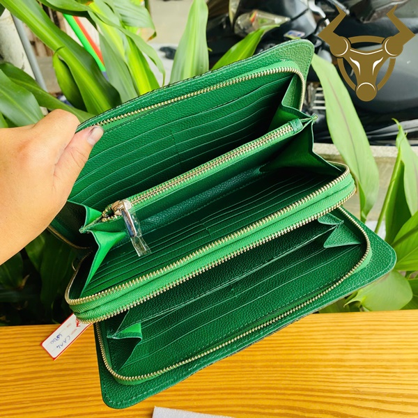 Clutch da gù cá sấu thời trang, màu xanh nổi bật – mẫu CAA4