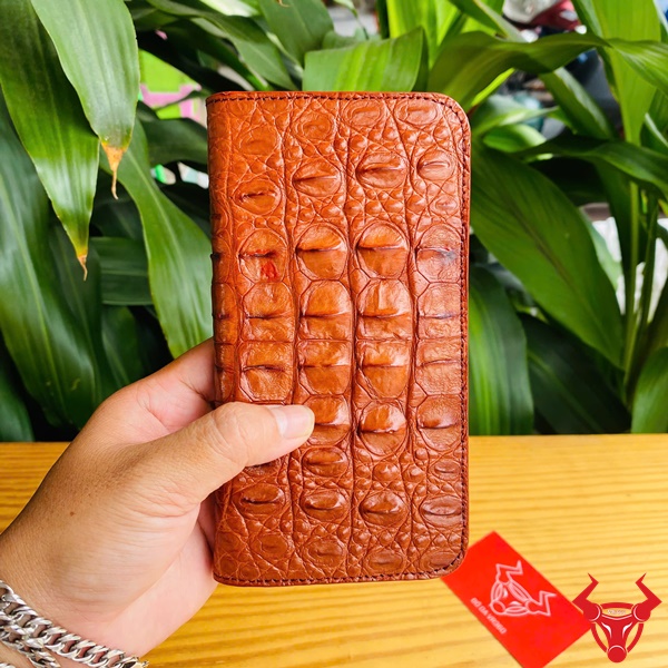 Bao Da Oppo Reno8 8G Da Cá Sấu Gai Lưng Sang Trọng Bao da cao cấp Oppo Reno8 8G từ da cá sấu thật