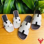 Combo Dep Hermes Da Ca Sau Mau Bach Tang Sang Trong Cho Cap Doi