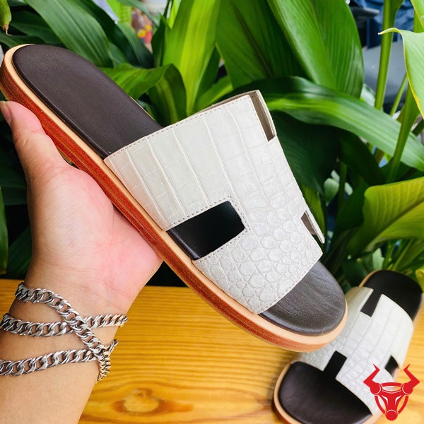 Dép Chữ H Nam DJA8 Size 42 – Thời Trang Cao Cấp, Êm Ái Dép DJA8 da cá sấu bạch tạng nam size 42 sang trọng.
