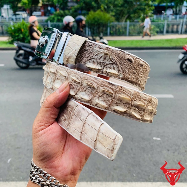 Thắt Lưng Cá Sấu Bạch Tạng Bản 3.5cm Dài 110cm – Thời Trang Nam Đẳng Cấp Thắt lưng nam cao cấp da cá sấu bạch tạng.