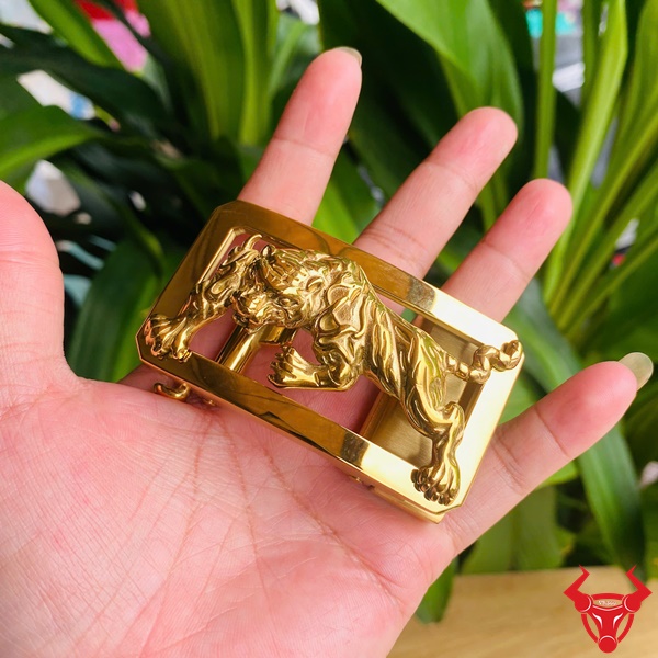 Khóa Thắt Lưng K132 Thép Hình Hổ – Thời Trang Đẳng Cấp Mặt khóa thắt lưng thép hình hổ cao cấp K132.