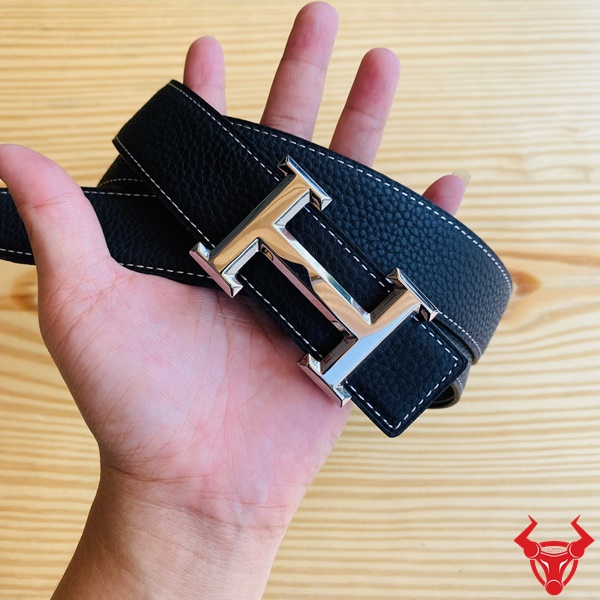 Thắt Lưng Da Bò Togo Cao Cấp Bản 3.5cm Thời Trang Nam Đẳng Cấp Hình ảnh thắt lưng nam TLK16 da bò Togo Pháp, khóa chữ H bạc cao cấp, thiết kế đẳng cấp lịch lãm.