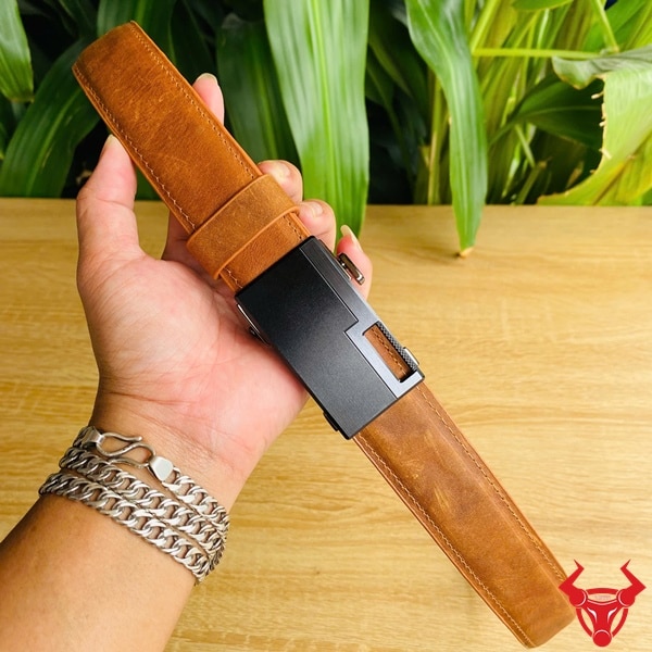 Thắt lưng da bò sáp TLRN13 cao cấp, bền đẹp, tôn vinh phong cách nam giới.