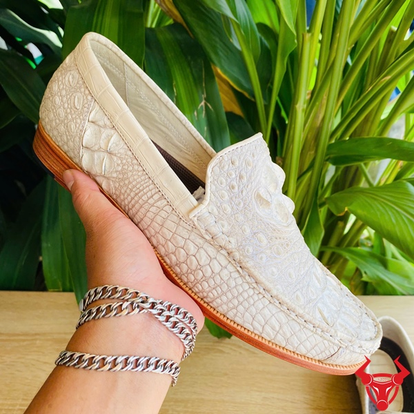Giày Tây Da Cá Sấu Thủ Công Cao Cấp Giày da gù cá sấu bạch tạng cho phong cách nổi bật.