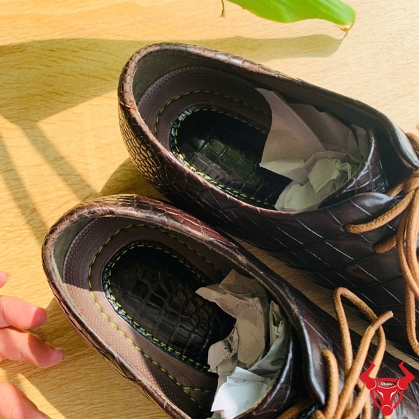 Giày da cá sấu sau khi thay đế và làm mới tại VR360.