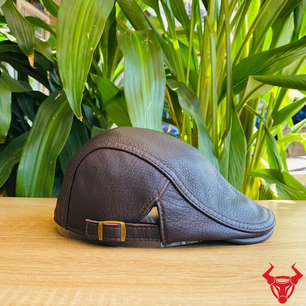 Mũ Beret Da Bò Phong Cách Cổ Điển MDB34 Mũ beret da bò điều chỉnh MDB34.