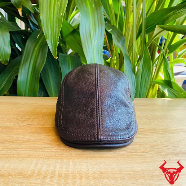 Mũ beret da bò lịch lãm MDB34. Mũ beret trung niên da bò MDB34 cao cấp.