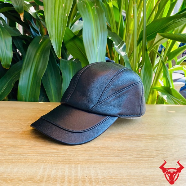 Mũ Da Cừu Nam Cao Cấp MDB33 Mũ da cừu nam màu đen MDB33.