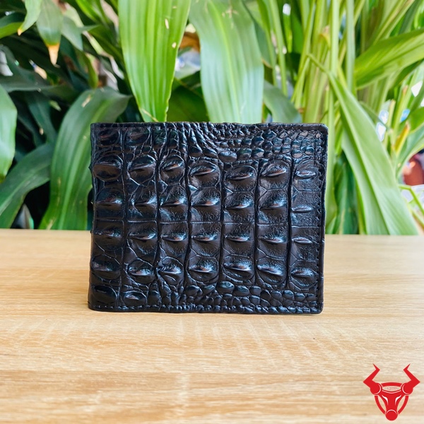 Ví Nam Da Gai Lưng Cá Sấu Màu Đen Cao Cấp – VBA1 Ví gai lưng cá sấu màu đen cao cấp nam.