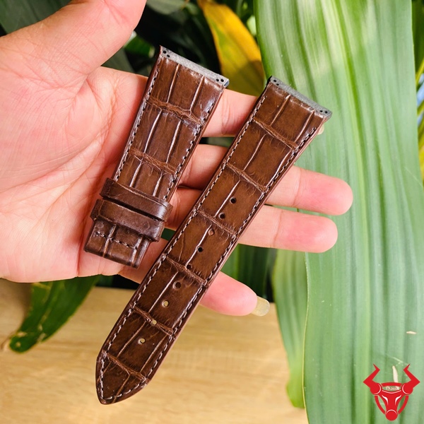 Dây Đồng Hồ Bulova Da Cá Sấu TYC03 Nâu Đất Cao Cấp Dây đồng hồ Bulova da cá sấu màu nâu đất cao cấp
