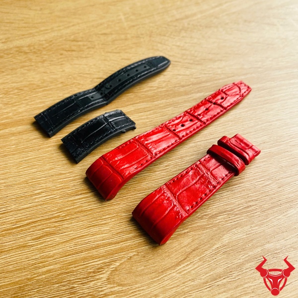 Dây Franck Muller Da Cá Sấu Đỏ Sang Trọng Dây đồng hồ nữ Franck Muller da cá sấu cao cấp