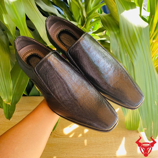 Giày Da Chân Đà Điểu Nam Cao Cấp Sang Trọng Giày GBD1 da chân đà điểu đen sang trọng.