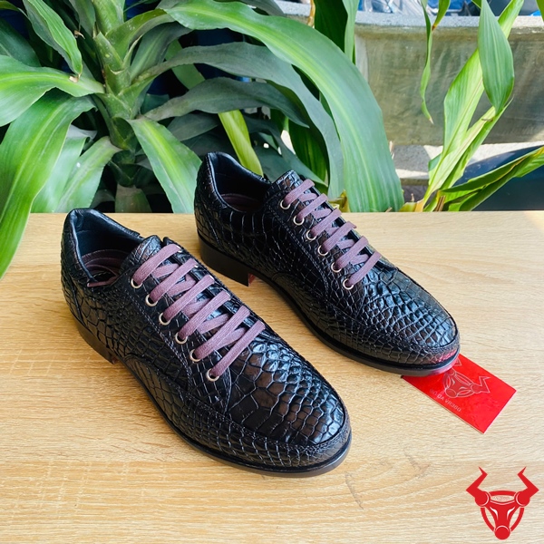 Giày Da Cá Sấu Đế Tây Phong Cách Độc Lạ Giày thể thao đế tây da cá sấu phong cách thời trang.