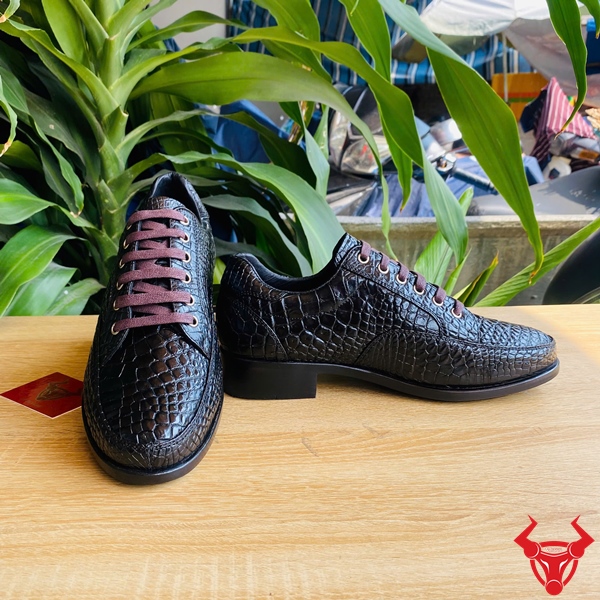 Giày Đế Tây Da Cá Sấu GCS33 Thời Thượng Giày thể thao da cá sấu GCS33 cho quý ông.