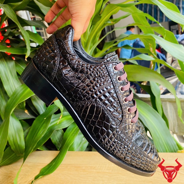 Giày Da Cá Sấu GCS33 Cá Tính Màu Đen Giày da cá sấu GCS33 màu đen cá tính.