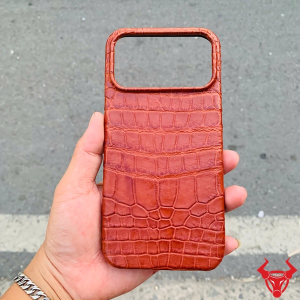Ốp Lưng Da Hàm Cá Sấu iPhone 17 Pro Max ELAA8 Ốp lưng da hàm cá sấu full viền iPhone 17 Pro Max ELAA8