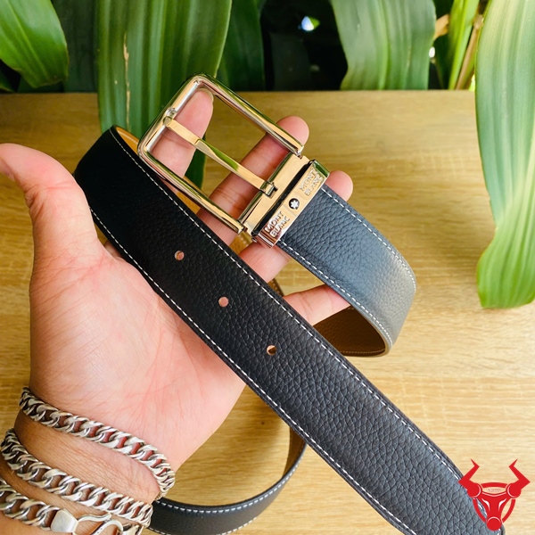 Thắt Lưng Da Bò Togo Khóa Kim Mont Blanc Chính Hãng Thắt lưng da bò Togo sang trọng.