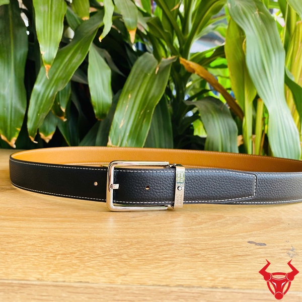 Thắt Lưng Da Bò Togo Sang Trọng Thời Trang Thắt lưng nam da bò Togo khóa kim.